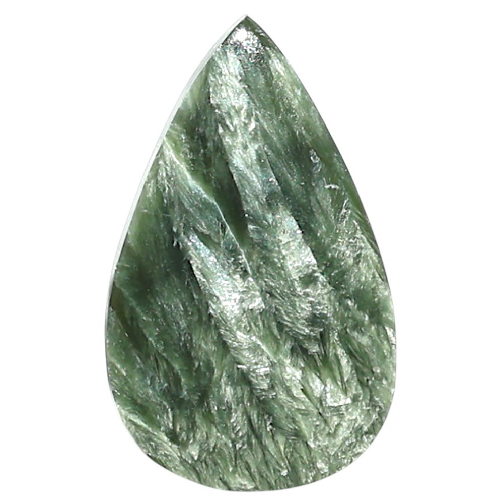 Natural Russian Seraphinite 16.5x27.15x5 mm Pear Shape Polished Gemstone LS35-010201