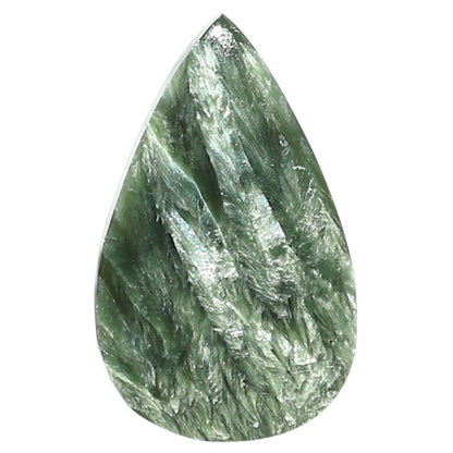 Natural Russian Seraphinite 16.5x27.15x5 mm Pear Shape Polished Gemstone LS35-010201