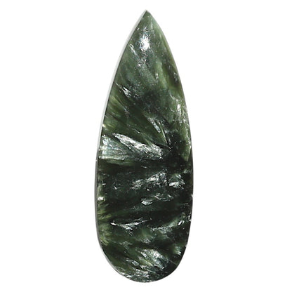 Natural Russian Seraphinite 12x34x4.5 mm Pear Shape Polished Gemstone LS35-010209