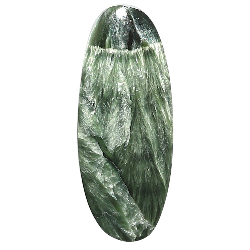Natural Russian Seraphinite 16x40x5 mm Oval Shape Polished Gemstone LS35-010216