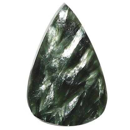 Natural Russian Seraphinite 17x26.3x5 mm Pear Shape Polished Gemstone LS35-010218