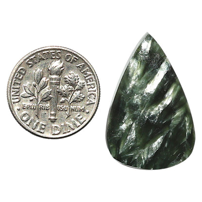 Natural Russian Seraphinite 17x26.3x5 mm Pear Shape Polished Gemstone LS35-010218