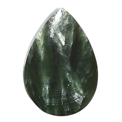 Natural Russian Seraphinite 14.8x21.6x4 mm Pear Shape Polished Gemstone LS35-010224