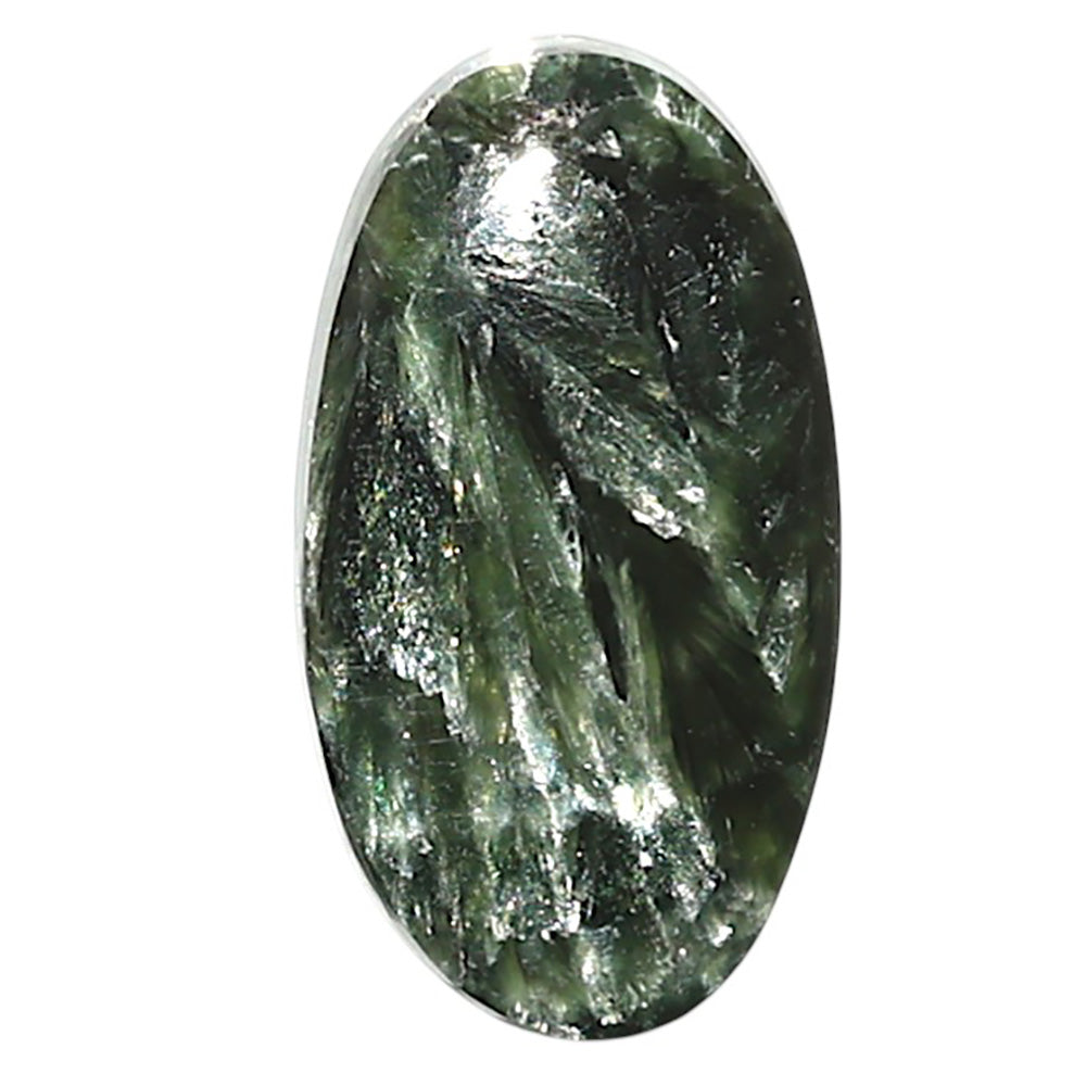 Natural Russian Seraphinite 13x23.85x4.5 mm Oval Shape Polished Gemstone LS35-010231