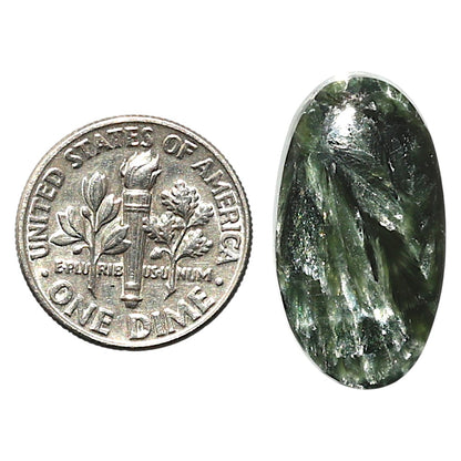 Natural Russian Seraphinite 13x23.85x4.5 mm Oval Shape Polished Gemstone LS35-010231