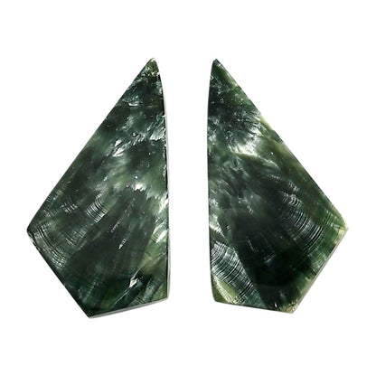 Russian Seraphinite Pair 14x26.3x4 mm Fancy Shape Polished Gemstone LS35-04384