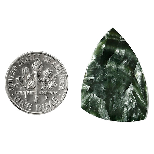 Russian Seraphinite 19.5x27.2x4 mm Fancy Shape Polished Gemstone LS35-05137