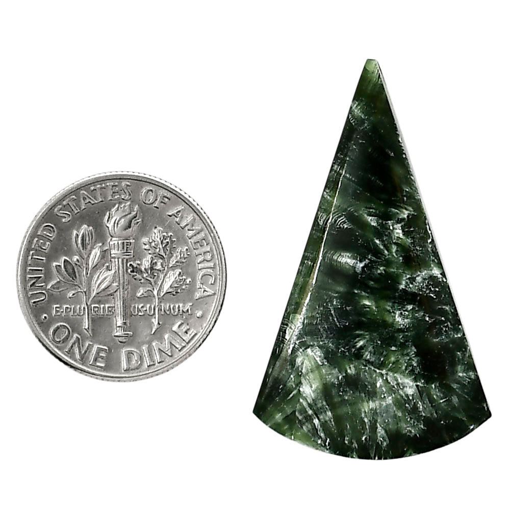 Russian Seraphinite 20.4x34x5 mm Fancy Shape Polished Gemstone LS35-05138