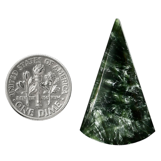 Russian Seraphinite 20.4x34x5 mm Fancy Shape Polished Gemstone LS35-05138
