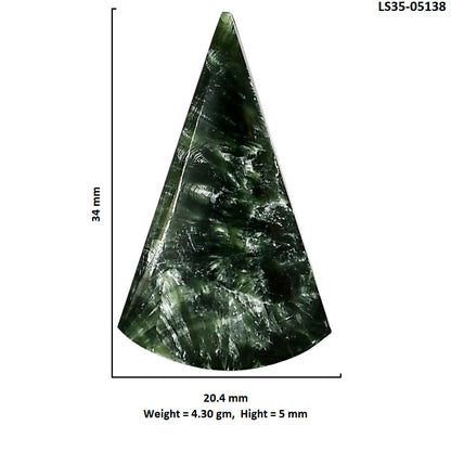 Russian Seraphinite 20.4x34x5 mm Fancy Shape Polished Gemstone LS35-05138