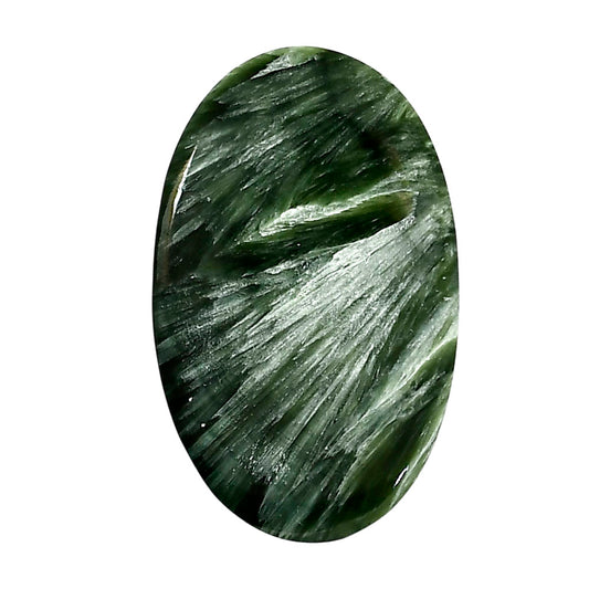 Russian Seraphinite 23.85x38.15x5 mm Oval Shape Polished Gemstone LS35-05139