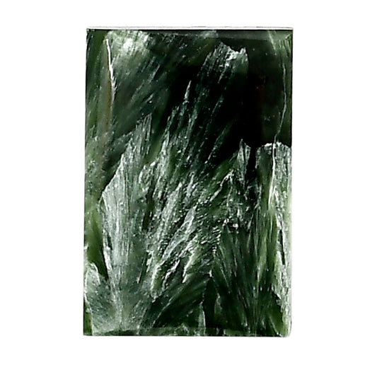 Russian Seraphinite 15.5x23.1x5.5 mm Baguette Shape Polished Gemstone LS35-05140