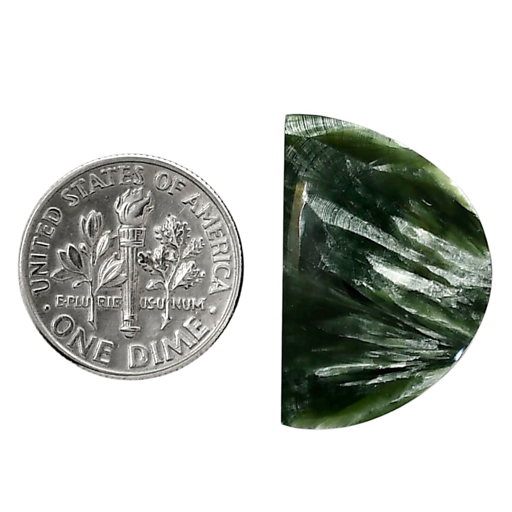 Russian Seraphinite 16.5x24.85x4.5 mm Fancy Shape Polished Gemstone LS35-05145