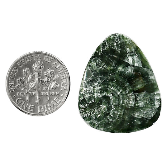 Russian Seraphinite 23.15x27.5x5 mm Fancy Shape Polished Gemstone LS35-05146