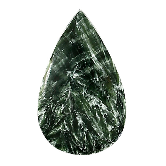 Russian Seraphinite 18.2x29.35x5.3 mm Pear Shape Polished Gemstone LS35-05149