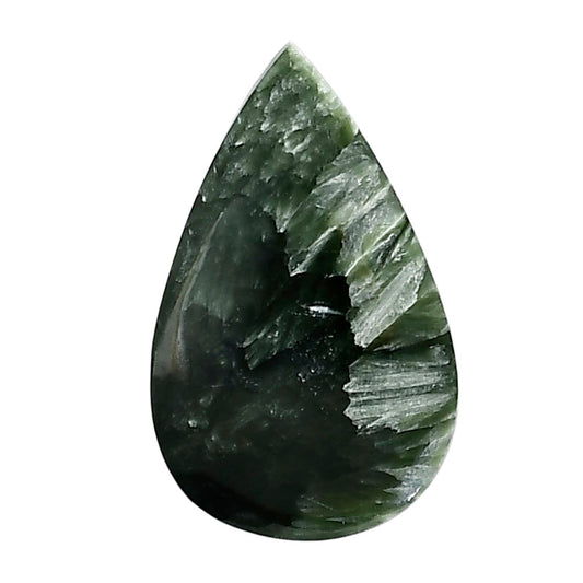 Russian Seraphinite 19x30.35x5 mm Pear Shape Polished Gemstone LS35-05152