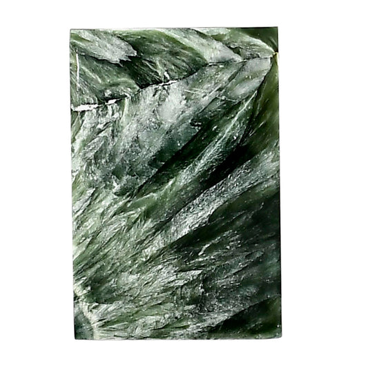 Russian Seraphinite 20.15x30x5.5 mm Baguette Shape Polished Gemstone LS35-05157