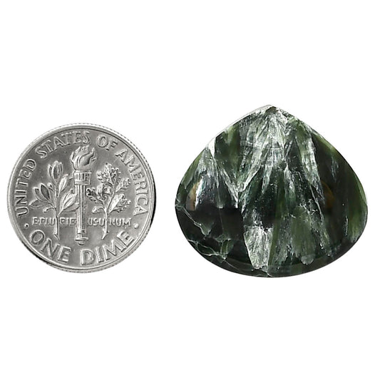 Russian Seraphinite 20.65x23x5.5 mm Heart Shape Polished Gemstone LS35-05159