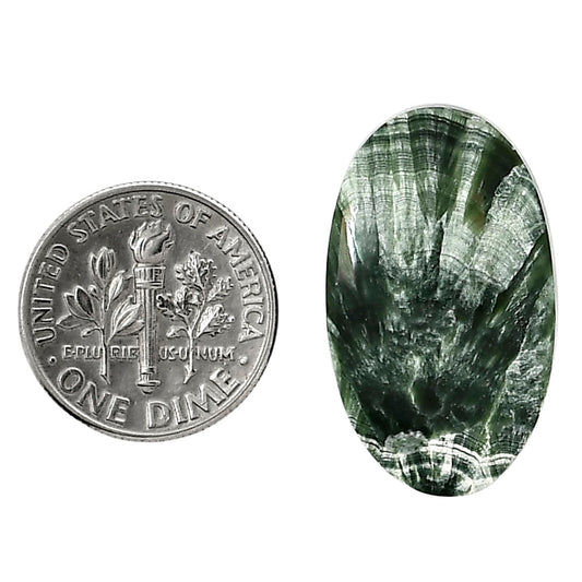 Russian Seraphinite 16x26.9x5 mm Oval Shape Polished Gemstone LS35-05162