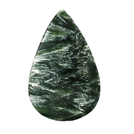 Russian Seraphinite 19x29.2x5.3 mm Pear Shape Polished Gemstone LS35-05167