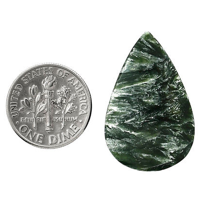 Russian Seraphinite 19x29.2x5.3 mm Pear Shape Polished Gemstone LS35-05167