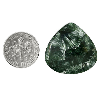 Russian Seraphinite 25.45x25.8x5.5 mm Heart Shape Polished Gemstone LS35-05169