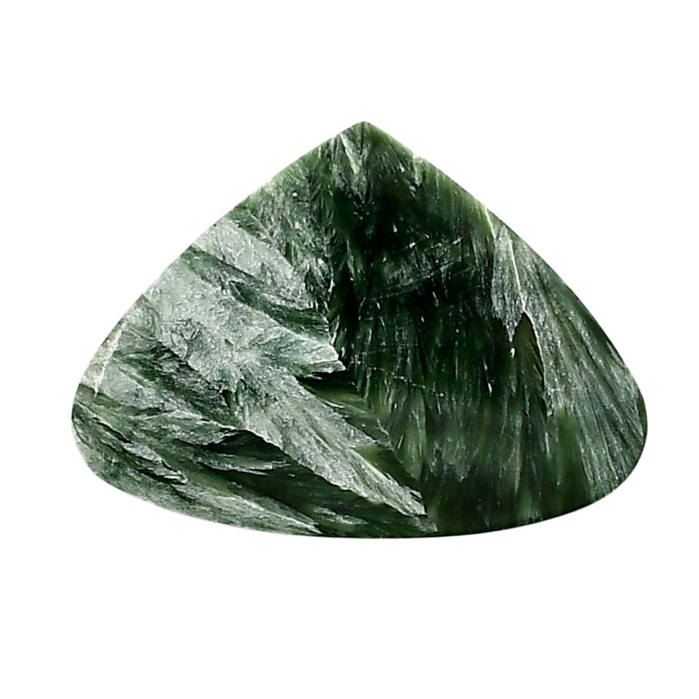 Russian Seraphinite 25.45x35x5 mm Heart Shape Polished Gemstone LS35-05170