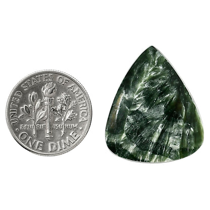 Russian Seraphinite 20.5x24.3x4 mm Pear Shape Polished Gemstone LS35-05171