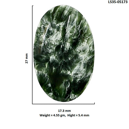 Russian Seraphinite 17.3x27x5.4 mm Oval Shape Polished Gemstone LS35-05173