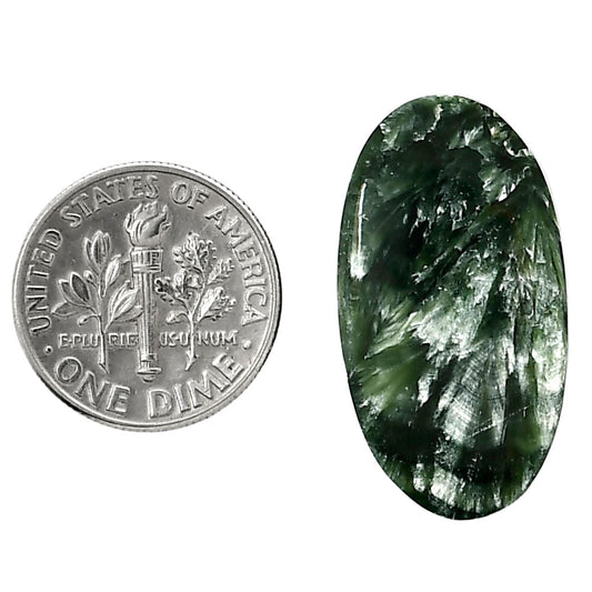 Russian Seraphinite 15.3x28.1x5 mm Oval Shape Polished Gemstone LS35-05174