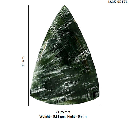Russian Seraphinite 21.75x31x5 mm Fancy Shape Polished Gemstone LS35-05176