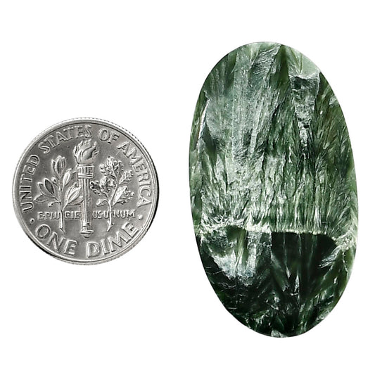 Russian Seraphinite 20.2x35.65x5.5 mm Oval Shape Polished Gemstone LS35-05177