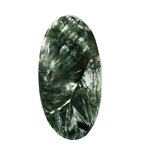 Russian Seraphinite 15.7x30.7x5 mm Oval Shape Polished Gemstone LS35-05179