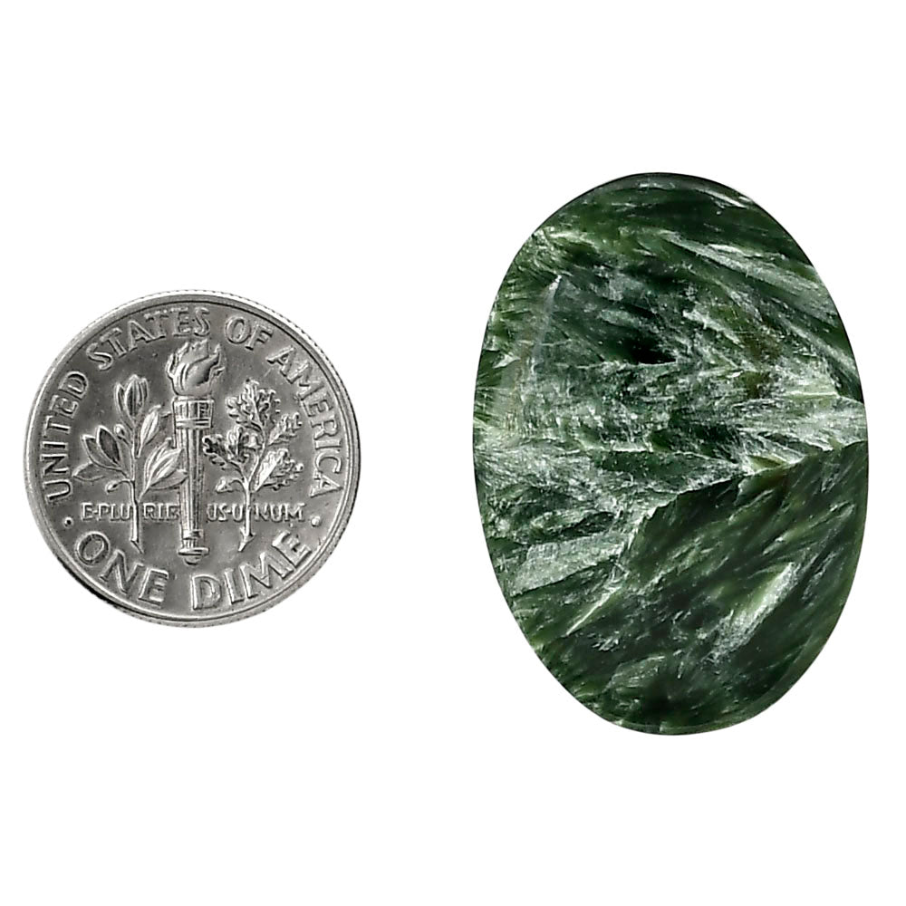 Russian Seraphinite 21.1x29.9x5.5 mm Oval Shape Polished Gemstone LS35-05180