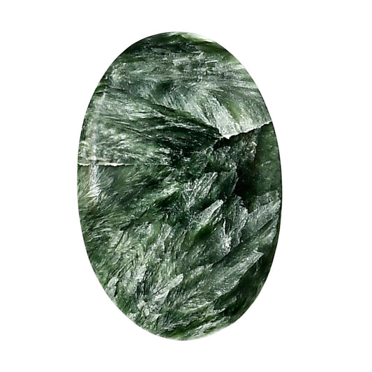 Russian Seraphinite 21.5x32.25x5 mm Oval Shape Polished Gemstone LS35-05181