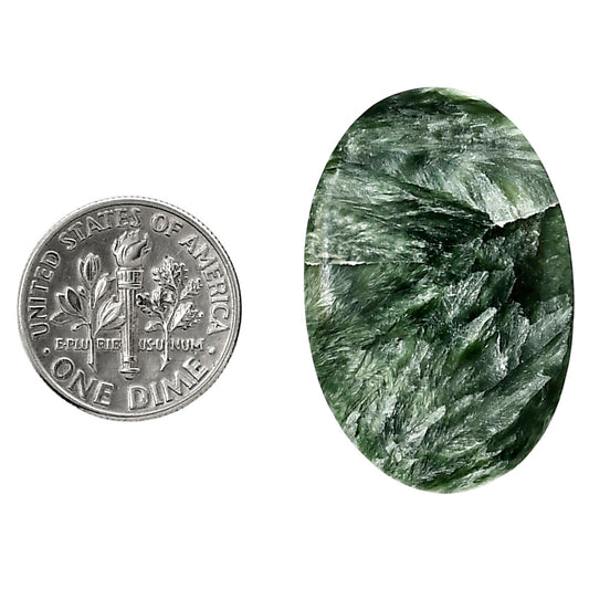 Russian Seraphinite 21.5x32.25x5 mm Oval Shape Polished Gemstone LS35-05181