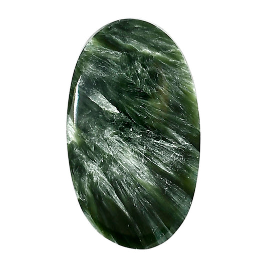 Russian Seraphinite 21x36x5.5 mm Oval Shape Polished Gemstone LS35-05182