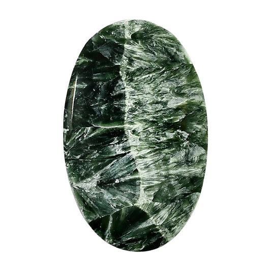 Russian Seraphinite 26.5x42.3x5.5 mm Oval Shape Polished Gemstone LS35-05183