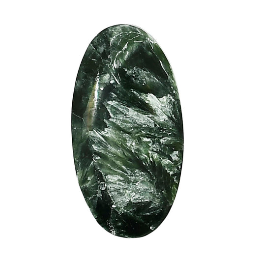 Russian Seraphinite 16.5x31.1x5.5 mm Oval Shape Polished Gemstone LS35-05184