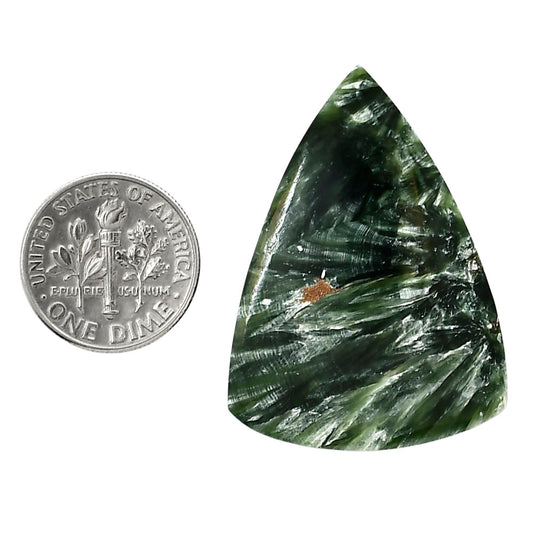 Russian Seraphinite 27.6x38x5 mm Fancy Shape Polished Gemstone LS35-05185