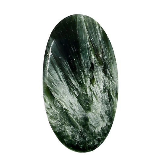 Russian Seraphinite 24.15x44x5.5 mm Oval Shape Polished Gemstone LS35-05186