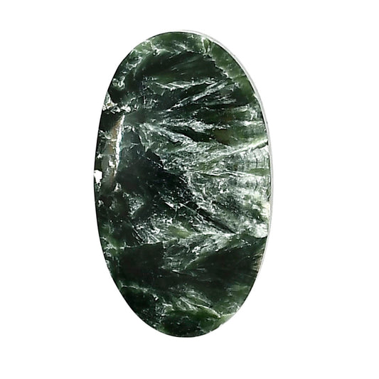 Russian Seraphinite 18x30.6x5.5 mm Oval Shape Polished Gemstone LS35-05187