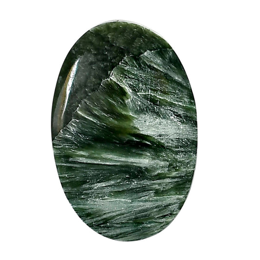 Russian Seraphinite 23.7x35.65x5 mm Oval Shape Polished Gemstone LS35-05189