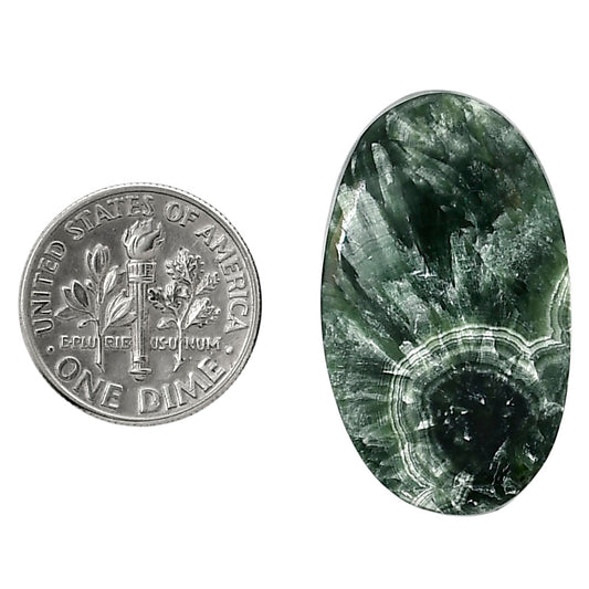 Russian Seraphinite 18.5x31.4x5 mm Oval Shape Polished Gemstone LS35-05190