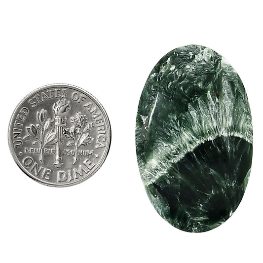 Russian Seraphinite 20.2x32.2x5.5 mm Oval Shape Polished Gemstone LS35-05191