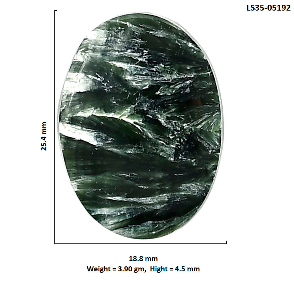 Russian Seraphinite 18.8x25.4x4.5 mm Oval Shape Polished Gemstone LS35-05192