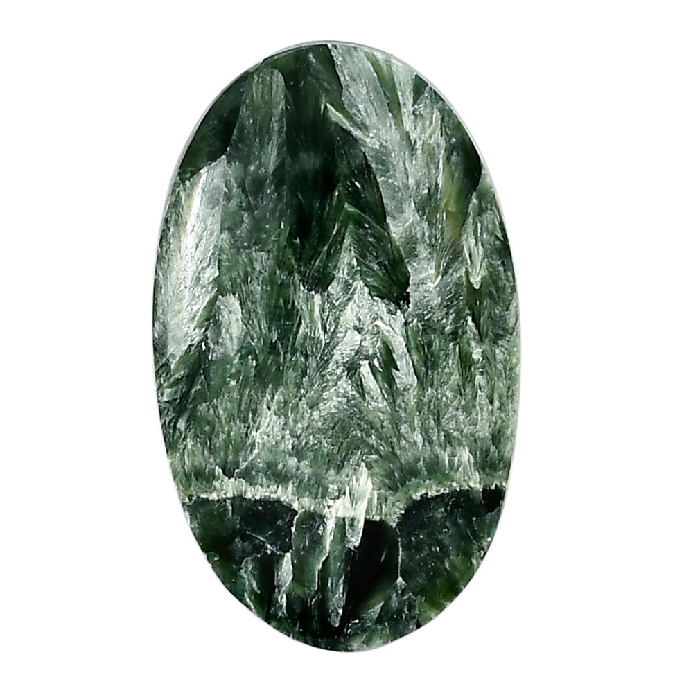 Russian Seraphinite 25.35x41.75x5 mm Oval Shape Polished Gemstone LS35-05193