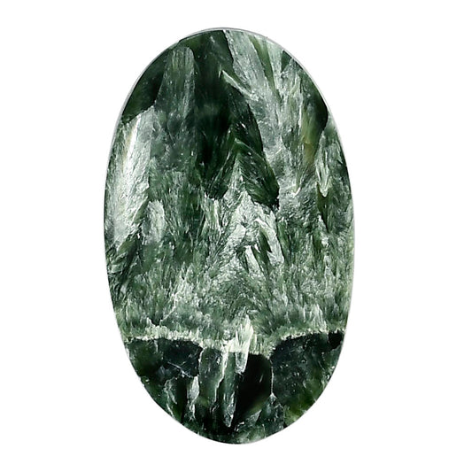 Russian Seraphinite 25.35x41.75x5 mm Oval Shape Polished Gemstone LS35-05193