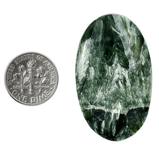 Russian Seraphinite 25.35x41.75x5 mm Oval Shape Polished Gemstone LS35-05193