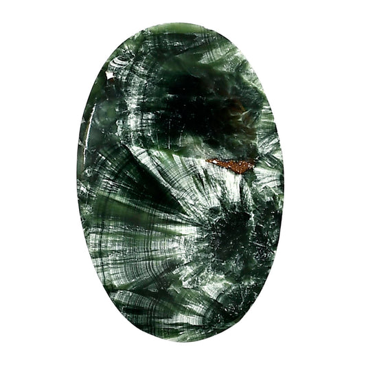Russian Seraphinite 26.3x40.5x5.5 mm Oval Shape Polished Gemstone LS35-05194